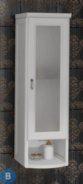 картинка Шкаф OPADIRIS Клио подвесной 1 створч., цв. 9003, правый, с матовым стеклом