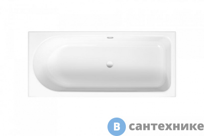 картинка Ванна стальная Bette BetteOcean 170х80 (8765-000) область ног спереди/перелив сзади, без ножек и сифона