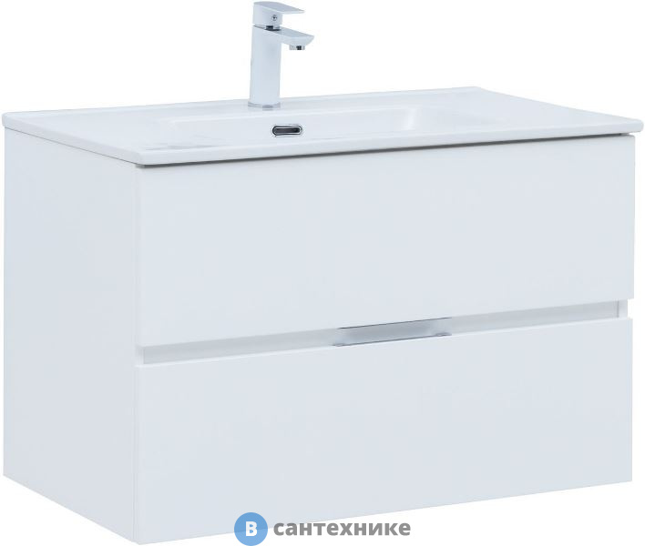 Тумба под раковину Aquanet Алвита new 80 белый матовый (277514)