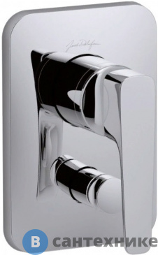 картинка Смеситель Jacob Delafon ALEO+ E98718-CP на 2 выхода, автоматический переключатель с функцией блокировки (хром)