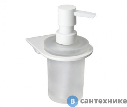 картинка Дозатор для жидкого мыла WasserKRAFT Kammel K-8399 White стеклянный, 170 ml металл, матовое стекло