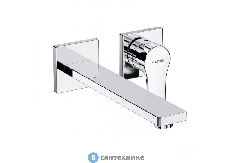 Смеситель Kludi 482450565 KLUDI ZENTA SL, настенный для умывальника, длина излива 230 мм, хром