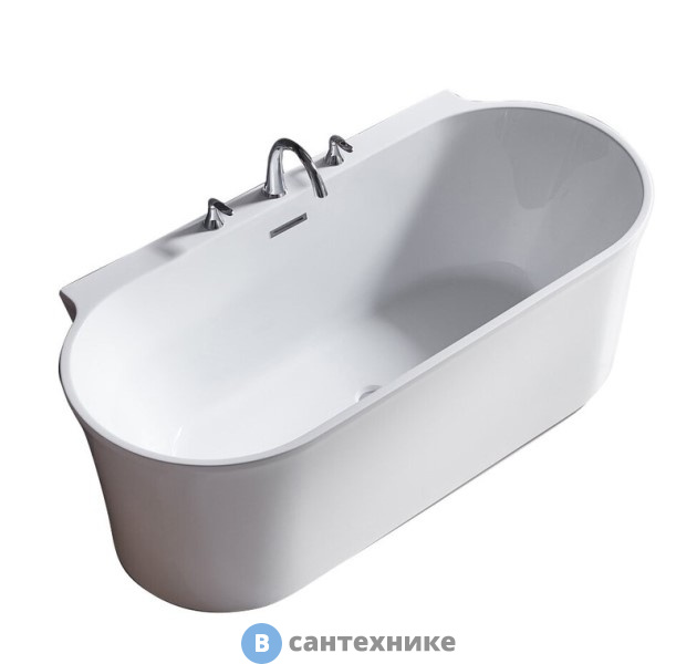 Ванна акриловая BelBagno BB409-1700-800 отдельностоящая, овальная 170х80
