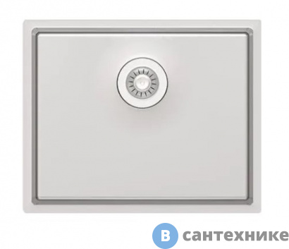 картинка Кухонная мойка Florentina Оптима-HM 500.400.10.10 сатинированная, перелив в чаше (OHM.500.400.B.10.S.10)