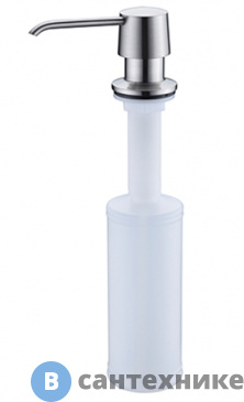 картинка Встраиваемый дозатор для мыла WasserKRAFT K-1599 латунь, покрытие "матовый хром", ABS - пластик