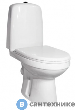 картинка Унитаз-компакт Оскольская керамика Эльдорадо белый Премиум, сиденье дюропласт с микролифтом (41301130055)