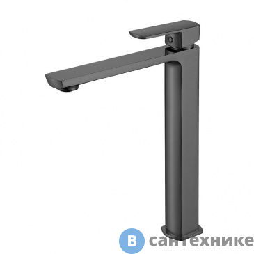 картинка Смеситель Vincea Next VBF-1N2GM для раковины, однорычажный, вороненая сталь