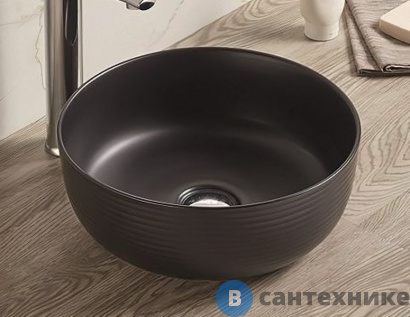 картинка Раковина Art & MAX накладная AM-102-MB, чёрный матовый, 358x358x137