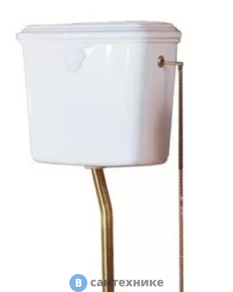 Бачок высокий AZZURRA JUBILAEUM (с крышкой) навесной для унитаза, белый (JUCSAL000000BI/(JUB400/C bi))