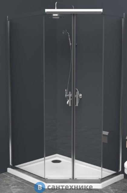 Душевой уголок BelBagno UNO-195-PH-2-120/90-C-Cr 1200x800x1950, без поддона