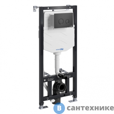 картинка Инсталляция WasserKRAFT Aller 10TLT.010.ME.MB01 для унитаза, кнопка смыва (чёрная матовая)