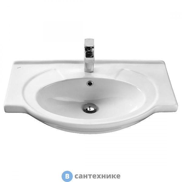 Умывальник Santek Байкал 75 см мебельный белый с/о (1WH110259)
