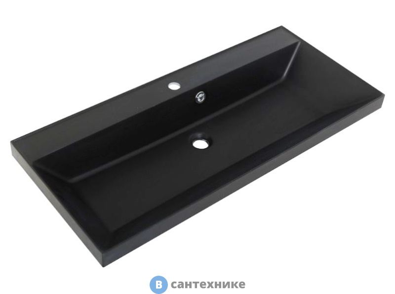 Раковина BelBagno BB1000/450-LV-ART-AST-NERO 1000x450x150 чёрная матовая