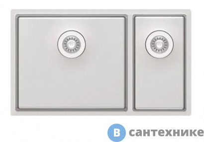 картинка Кухонная мойка Florentina Оптима-HM 460/220.400.20.10 сатинированная, перелив в чаше (OHM.460/220.400.B.20.S.10)