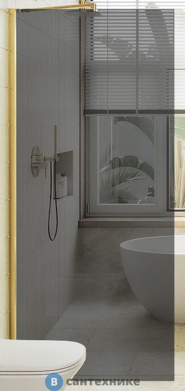 Душевая перегородка в профиле MaybahGlass 1950*790 Стекло 8 мм Графит (MGD-698-3ш)