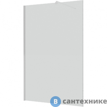 картинка Шторка для ванны Grossman GR-103 (150*80) алюминиевый профиль, стекло прозрачное