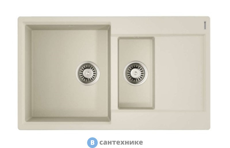 Кухонная мойка OMOIKIRI Daisen-86-2-PA пастила (4993473)