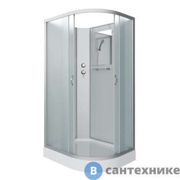 картинка Душевая кабина Niagara NG-3312-14LBK (1200х800х2000) низкий поддон, стекло матовое