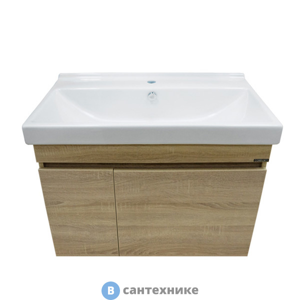 Тумба Comforty Тромсе-80 дуб сонома с раковиной Fest 80 F01