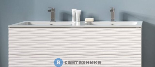 Тумба под раковину Cezares BABS1201C1V.601 подвесная, с одним выдвижным ящиком, с доводчиками (Push/Pull) Bianco Laccato Opaco (119x50x49)