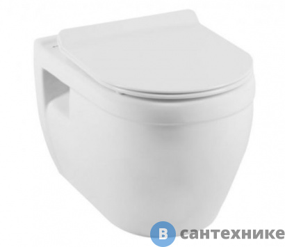 картинка Унитаз Aquanet Glide-W с сидением (Soft Close -SLIMSEAT) подвесной с Rimless (210772)