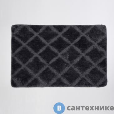 картинка Коврик WasserKRAFT Lippe BM-6512 Charcoal Gray для ванной комнаты