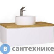 Тумба под раковину Jorno Solis 100 (Sol.01.100/P/W)