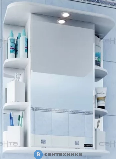 Зеркало СанТа Герда-550 свет, фацет (101021)