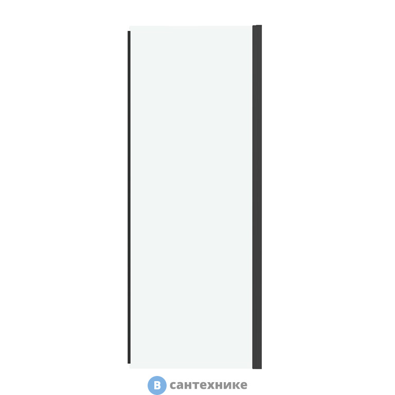 Боковая стенка Grossman Pragma 200.K33.03.90.21.00 (90*195) черный матовый, стекло прозрачное