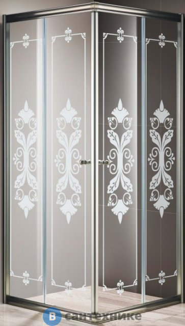 Душевой уголок Cezares GIUBILEO-A-2-100-SCORREVOLE-CP-Br (1000x1000x1950) без поддона