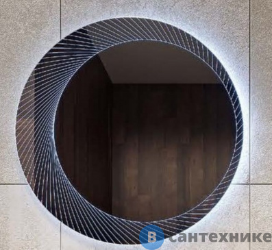 картинка Зеркало Cezares со встроенной LED подсветкой 45053, Диаметр 80 см