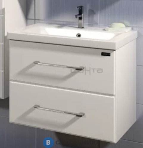 Тумба под раковину СанТа Омега-50 2 ящ. подвес. (ум. Фостер 50) (207035)