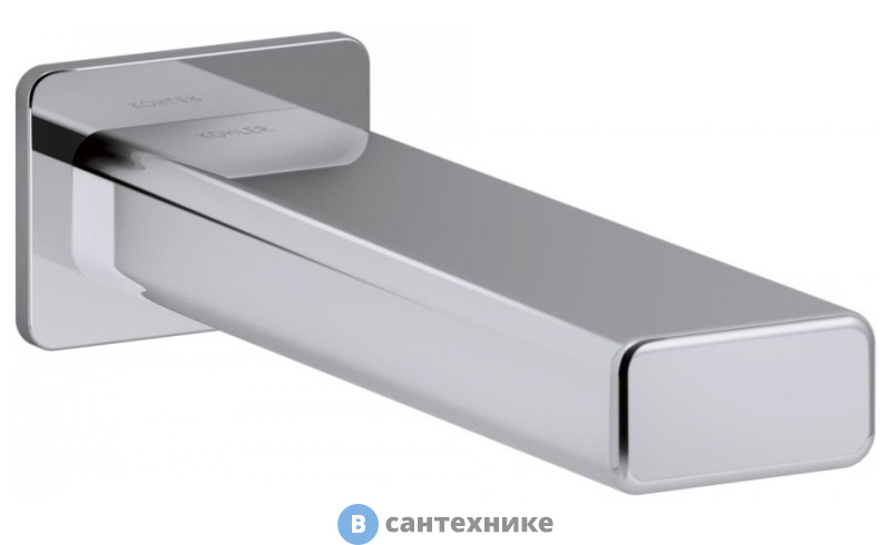 Настенный излив Jacob Delafon STRAYT E37344-CP для ванны (хром)