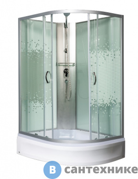 картинка Душевая кабина МОНОМАХ Б/К 90/70/24 МЗ L б/крыши, 900*700*2060, асимметричная (10000005803)
