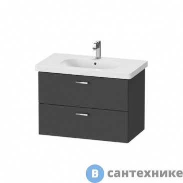 картинка Тумба под раковину Duravit XBase XB619004949 графит матовый