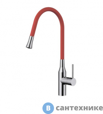 картинка Смеситель OMOIKIRI Yatomi-BN-R нержавеющая сталь/красный (4994248)