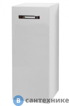 картинка Тумба VALENTE VERSANTE Ver300 96(02) навесная с полками белый глянец, правое исполнение (300*298*760)