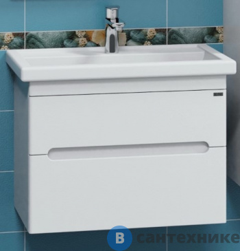 картинка Тумба под раковину СанТа Лондон-70 2 ящ, подвес. (под ум. Фостер 70) (224036)