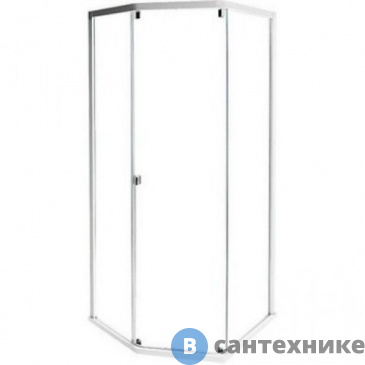 картинка Передние стенки и дверь IDO 558.208.00.1 SHOWERAMA 10-5 /100х100/ (профиль алюминий, прозрачное стекло)