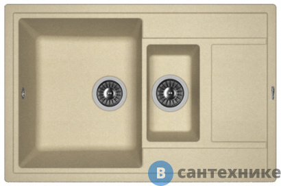 картинка Кухонная мойка FLORENTINA Липси 780К, бежевый FG (20.250.D0780.104)