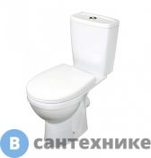 Унитаз-компакт ROSA Рио белый н/п под кн/арм (бачок,+2ур. арм Уклад., п/п сиденье )