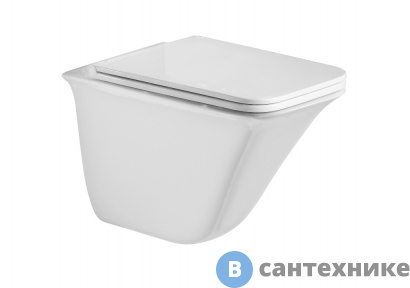 картинка Унитаз с инсталляцией WELTWASSER и кнопкой смыва (BAMBERG 545 + ROTBACH 004 GL-WT + BAMBERG BL)