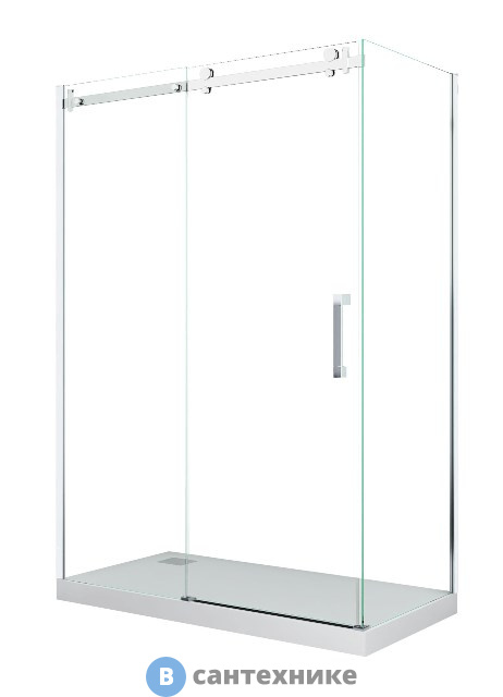 Душевой уголок Cerutti CEZARES120 (90x120x195) стекло проз,алюм. полир. проф. без поддона
