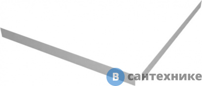 картинка Экран плоский Cezares TRAY-S-A-100-SCR-W (1000х1000х135) из искусственного мрамора, белый (Bianco)