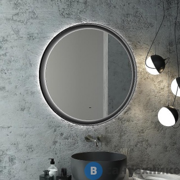 картинка Зеркало Континент Planet Black LED, D 800 с бесконтактным сенсором (ЗЛП684)