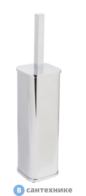 Щетка для унитаза WasserKRAFT K-1117 напольная металл, хромоникелевое покрытие