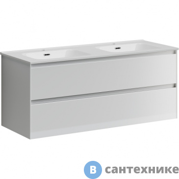 картинка Тумба под раковину Ceramica Nova CENTO 120 CN120-2W подвесная 2я белый глянец