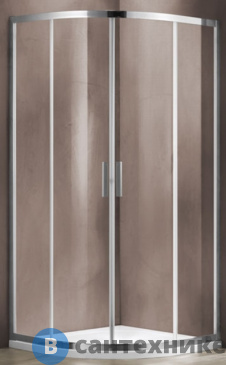 картинка Душевой уголок Vincea Garda VSQ-1G900CL, 900*900, хром, стекло прозрачное, без поддона