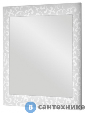 картинка Зеркало Dreja 85 Ornament, белый (59036)