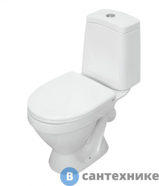 картинка Унитаз с бачком Sanita ЛАДА комфорт (арматура 1-режим. Alca Plast, сиденье дюропласт, крепление, микролифт) (LDASACC01030711)